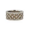 Image 1 : 14KT White Gold 0.91 ctw Diamond Ring