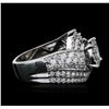 Image 3 : 14KT White Gold 2.44 ctw Diamond Ring