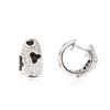 Image 2 : 18KT White Gold 0.72 ctw Sapphire and Diamond Earrings