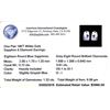 Image 3 : 18KT White Gold 0.72 ctw Sapphire and Diamond Earrings