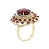 Image 3 : 14KT Yellow Gold 11.37 ctw Ruby and Diamond Ring