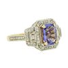 Image 2 : 14KT Yellow Gold 2.24 ctw Tanzanite and Diamond Ring