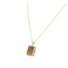 Image 3 : 14KT Yellow Gold 11.21 ctw Ametrine and Diamond Pendant With Chain
