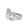 Image 2 : 14KT White Gold Heart and Crown Ring