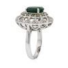 Image 2 : 14KT White Gold 2.89 ctw Emerald and Diamond Ring