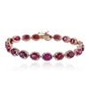 Image 1 : 14KT Rose Gold 19.03 ctw Ruby and Diamonds Bracelet