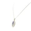 Image 3 : 14KT White Gold 4.42 ctw Tanzanite and Diamond Pendant with Chain