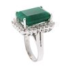 Image 2 : 14KT White Gold 10.52 ctw Emerald and Diamond Ring