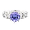 Image 1 : 14KT White Gold 2.62 ctw Tanzanite and Diamond Ring