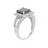 Image 3 : 14KT White Gold 3.66 ctw Fancy Black Diamond Ring