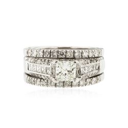14KT White Gold 2.22 ctw Diamond Wedding Ring Set