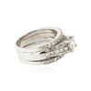 Image 3 : 14KT White Gold 2.22 ctw Diamond Wedding Ring Set