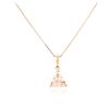 Image 1 : 14KT Rose Gold 1.41 ctw Morganite and Diamond Pendant With Chain