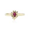 Image 1 : 14KT Yellow Gold 0.26 ctw Ruby and Diamond Ring