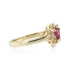 Image 2 : 14KT Yellow Gold 0.26 ctw Ruby and Diamond Ring