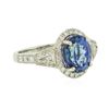 Image 2 : 14KT White Gold 3.03 ctw Tanzanite and Diamond Ring