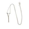 Image 1 : 14KT White Gold 0.12 ctw Diamond Pendant With Chain