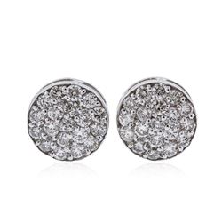 14KT White Gold 1.14 ctw Diamond Earrings