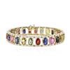 Image 1 : 14KT Yellow Gold 23.25 ctw Sapphire and Diamond Bracelet