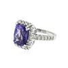 Image 2 : 14KT White Gold 6.14 ctw Tanzanite and Diamond Ring