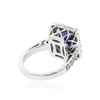Image 3 : 14KT White Gold 6.14 ctw Tanzanite and Diamond Ring