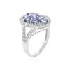 Image 3 : SILVER 1.49 ctw Tanzanite and White Sapphire Ring