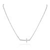 Image 1 : 14KT White Gold 0.13 ctw Diamond Pendant With Chain