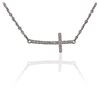 Image 2 : 14KT White Gold 0.13 ctw Diamond Pendant With Chain