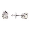 Image 2 : 14KT White Gold 1.00 ctw Diamond Solitaire Earrings