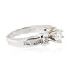 Image 2 : 14KT White Gold 0.74 ctw Diamond Ring