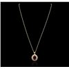 Image 1 : 14KT Yellow Gold 7.80 ctw Ruby and Diamond Pendant With Chain