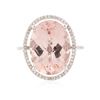 Image 1 : 14KT White Gold 8.01 ctw Kunzite and Diamond Ring