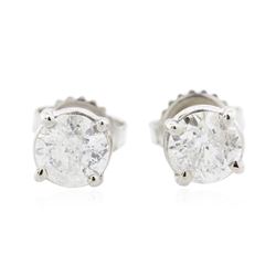 14KT White Gold 1.29 ctw Diamond Stud Earrings