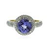 Image 1 : 14KT White Gold 2.23 ctw Tanzanite and Diamond Ring