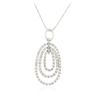 Image 1 : 14KT White Gold 1.30 ctw Diamond Pendant With Chain