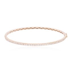 14KT Rose Gold 0.67 ctw Diamond Bangle Bracelet