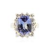 Image 1 : 14KT Yellow Gold 5.15 ctw Tanzanite and Diamond Ring