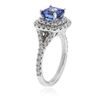 Image 3 : 14KT White Gold 1.47 ctw Tanzanite and Diamond Ring