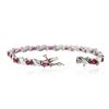 Image 3 : 14KT White Gold 4.92 ctw Ruby and Diamond Bracelet