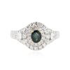 Image 1 : 18KT White Gold 0.47 ctw Alexandrite and Diamond Ring