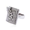 Image 2 : 14KT White Gold 0.96 ctw Diamond Ring