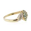 Image 2 : 10KT Yellow Gold 0.39 ctw Alexandrite and Diamond Ring