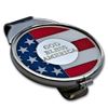 Image 1 : God Bless America Enameled Silver Round - Money Clip (Silvertone)