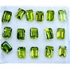 Image 1 : 24 ct & up Peridot/Macting Emerald Cut ctw 24.16 16Pcs