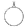 Image 2 : Sterling Silver Screw Top Plain Front Coin Bezel - 40 mm