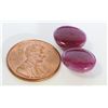 Image 2 : 15 ct & up Cabuchon Ruby Oval Shaped ctw 15.16 2Pcs