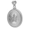 Image 1 : 2014 1 oz Silver Maple Leaf Pendant (Plain Front Bezel)