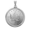 Image 2 : 2015 1 oz Silver Maple Leaf Pendant (Diamond-ScrewTop Bezel)