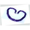 Image 1 : 404 ct & up Amethyst Faceted Vintage Smooth Rondelle Beaded Necklace