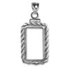Image 1 : Sterling Silver Bezels (Fits 1 Gram Bars) (Rope Style)